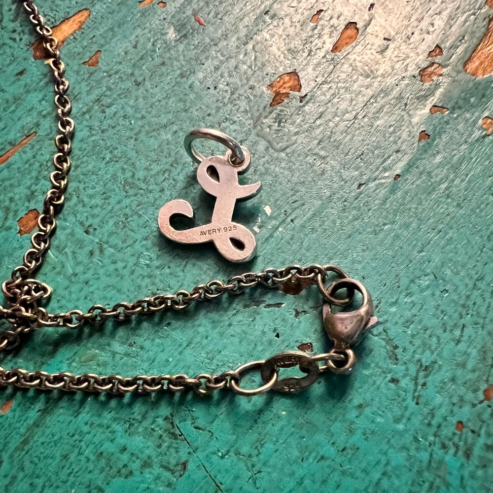 James Avery Small Script L & 18” Cable Chain! - image 4